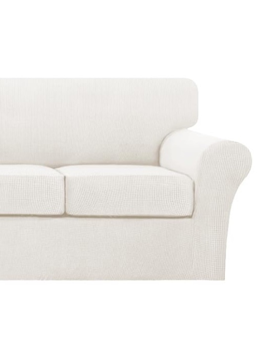 Pet-Friendly Sofa Slipcover Large (3-Cushion) - Porcelain - Picture 3 of 16